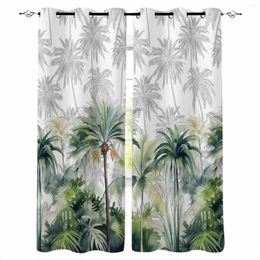 Curtain Summer Tropical Palm Trees Window Curtains For Living Room Kitchen Bedroom Decorative Treatments