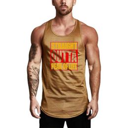 Men's Tank Tops Mens summer mesh fitness single piece gym clothing fitness suspender vest ultra-thin sleeveless quick drying muscle vestL2404