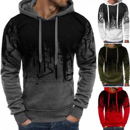 Sweatshirts Mens Hoodies Sweatshirts Mens autumn and winter fashion camouflage sports shirt long sleeved hooded casual sports hooded jacket S-4XL 240425