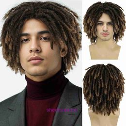 Xuchang wig dirty braid synthetic fiber hair wigs mens full set