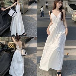 Casual Dresses Women Summer Maxi Dress Sleeveless Tiered Long Beach Sun