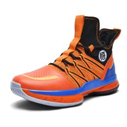 BOTAS TOPFIGHT DB WUKONG Orange High Top Basketball Shoes para homens mulheres vestíveis de ginástica Treinamento de esportes Sapatos infantis botas de almofada