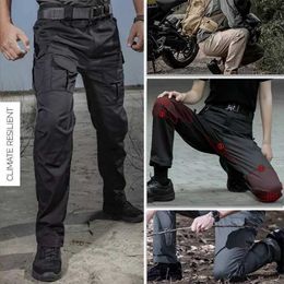 Men's Pants Tactical Waterproof Pants SWAT Combat Troops Soldier Multi Pocket Waterproof and Durable Casual Goods Pants for Men 2022L2404