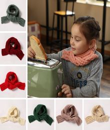 Baby Knit Scarf Korean INS Kids Candy Colour Warm Crochet Scarves Outdoor Adult Winter Children Travel Shawl TTA196913983714