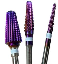 Bits Hot! Purple Pro Whole Carbide Nail Drill Bits Nail Art Electric Drill Machine Files Nail Art Tools cut and polish bottom nail