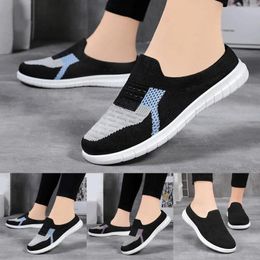 Casual Shoes Sneakers For Women Clearance 2024 Spring Breathable Woven Half Slippers Mother'S Zapatos Para Mujeres