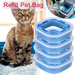 Refills 1/2/4Pcs Cat Litter Refills Bag Compatible with Genie Litter Refill Cartridge Universal Litter Refills Bag Disposal Garbage Bag