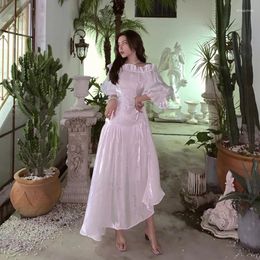 Party Dresses Long White Women Satin Dress Summer Elegant Backless Prom Maxi Wedding Guest Bridesmaid Retro Vacation Runway