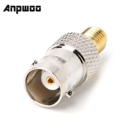 ANPWOO BNC Female Plug to SMA Female Jack Antenna Adapter Copper Connector Converter