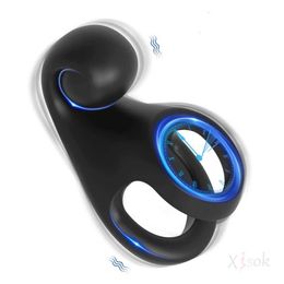 Nxy Cockrings Penis Vibrating Ring for Men Cockring Vibrator Clitoral Stimulation Retardant Ejaculation Delay Sex Toy Adult 18 Male 240427