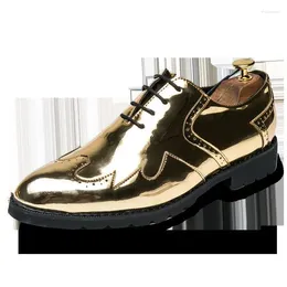 Dress Shoes Men's Casual Korean Fashion Same Bright Leather British Wind Business Formal Wear