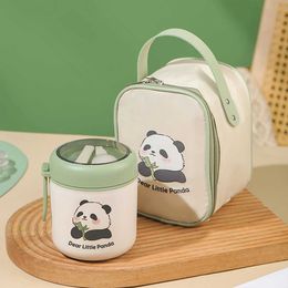 Bento Boxes Leak proof sealed bucket student lunch box circular portable hot stainless steel insulated peacock fish Q240427