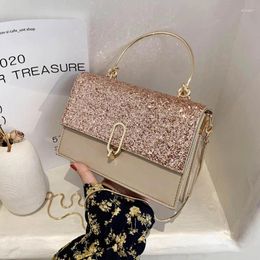 Shoulder Bags 2024 Fashion All-match Chain Ladies Bag Shiny Leather Handbags Korea Daily Shopping Messenger