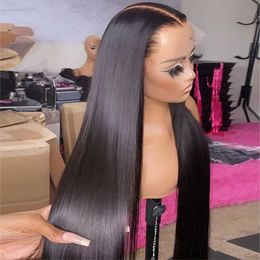 Synthetic Wigs Hd lace front human hair wig 13X6 straight pre detached 5X5 closed suitable for women without glue can be worn at any time Q240427