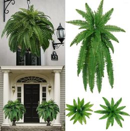 Decorative Flowers Large Artificial Fern 35-110cm Tropical Fake WholesaleLeaves Persian Leaves Wall Hanging Plants For Home Garden Decor