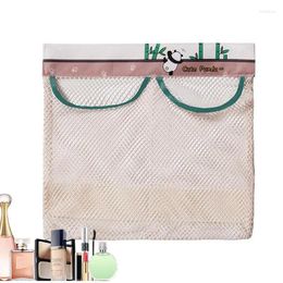 Storage Bags Mesh Garbage Bag Net Organiser Cartoon Wall Mounted Elastic Toy