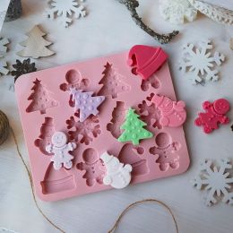 Moulds Cake Silicone Mold Christmas Chocolate Mould Decoration Mold Baking Accessories Fondant Kitchen Tools Hand Manual Soap Mould