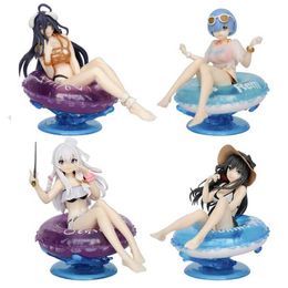 Anime Manga 11cm Lrina Rem Albedo Yukinoshita Yukino Figures Swimming Ring PVC Statue Animation Digital Model Doll Collectible Desktop PC Decorative Toy GL2404