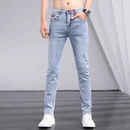 Men's Jeans High Quality 2024 Fashion Mens Casual Denim Slim Fit Stretch Korean Style Luxury Skinny Pants Streetwear Pencil Trousers Q240427