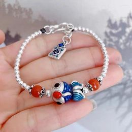 Link Bracelets RD2024 Lucky Doodle Fish Bracelet Women's South Red Agate Original Design Versatile Ornament