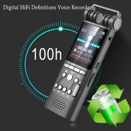 Microphones Professional Voice Activated Digital Audio Recorder 8GB/16GB/32GB Usb Nonstop 100hr Recording Pcm 1536kbps External Microphone