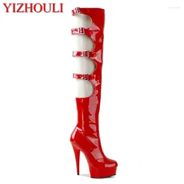 Dance Shoes Summer Women's Shoe Style Colour Club 15cm High Heels With Button-down Delicate And Performing