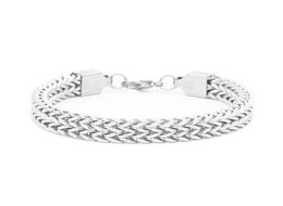 Titanium Yunjin Steel Jewellery Trendy Man Aggressive Hip Hop Style Double Row Positive and Negative Mesh Bracelet2536894