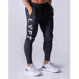 Pants LYFT Spring and Autumn New Fashion Men's Jogging Fitness Printing Fitness Training Pants Men's Cotton Casual Black Sports Pants