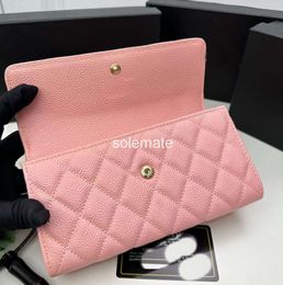 Holding a wallet in hand Original high quality Luxury designer Fashion women Wallets Clutch Bag Credit Card Purse Envelope Wallet