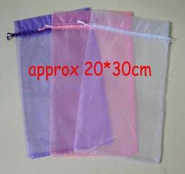 100pcs 2030cm Organza Jewellery Make Up Bags Wedding Party Candy Bags Christmas Gift Storage Bags5024741