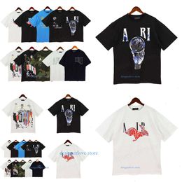 Mens T Shirts Designer Summer Loose Fashion Short Sleeve Women Streetwear Tide Cottons Letter Print Luxurys Couple Tops Clothing Size S XL