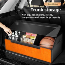 Multifunctional storage box for foldable car trunk