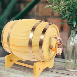 Storage Bottles Wooden Barrel Beer Bong Retro Decor Buckets For Ageing Decorative French Barrels Bars Call