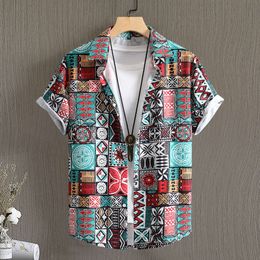 Men's Short Sleeved Shirt, Fashionable Printed Men's Shirt, Summer Men's Version, Beach Casual New