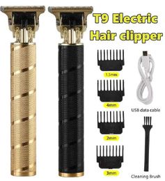 Hair Trimmer T9 Barber Mens Razor Rechargeable USB Electric New Professional Beard Q240427