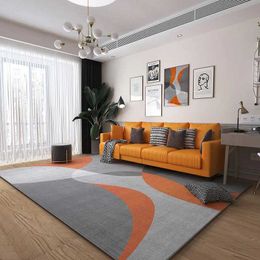 Carpets Orange carpet modern simple light luxury advanced full spread living room floor cushion sofa coffee table blanket room dirty mat