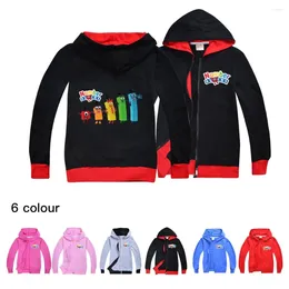 Jackets Numer Blocks Clothes For Fall Kids Sweatshirt Baby Boys Coats Girls Hoodies Zipper Children's Windbreaker Outerwear