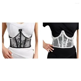 Belts Sweet Dangle Pearl Chain Lace Corset Waist For Woman Tight High Slimming Body Shaping Girdle Belt