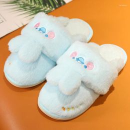 Slippers The Long Ears Image Plush Indoor Non-Slip Silent Comfortable High-Quality Daily Necessities
