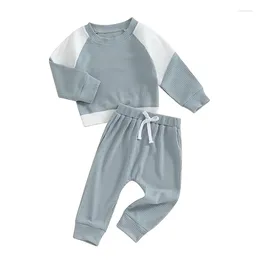 Clothing Sets Baby Boy Summer Outfits Short Sleeve Crewneck Shirt Jogger Trousers With Pockets Causal Striped Clothes Set