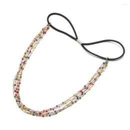 Hair Clips MinaMaMa Bohemian Multilayer Stainless Steel Beads Chain Headbands Headpiece For Women Bands Boho Accessories