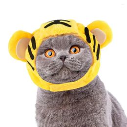 Dog Apparel Attractive Pet Hat Funny Adorable Cat Hats Banana Duck Sunflower Flamingo Tiger Cartoon Design Adjustable Costume For Small