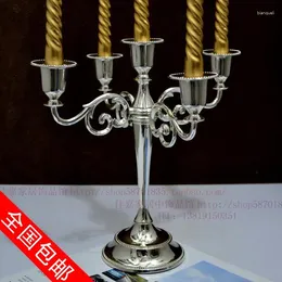 Candle Holders Special Offer Excellent Silver Plated Five European Style Simple Taiwan Romantic Wedding Home El Decoration Supplies