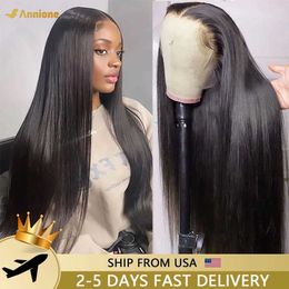 Synthetic Wigs 30 inch straight wig human hair 13x4 transparent high-definition lace front for cheap sale cleaning Brazilian womens Q240427