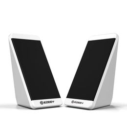 USB Wired Computer Speakers 2 Pieces PC Elevation Angle Horns Volume Control for Desktop Bass PC,Notebook,Smartphone and Tablet