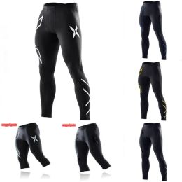 Pants Men's sports pants compression quickdrying fitness sports leggings sportswear training basketball tights gym running shorts men