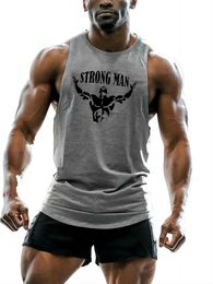 Men's Tank Tops Four Seasons Fitness Adult Strong Mens Vest 2D Creative Printing Outdoor T-shirt Sports Style Leisure Breathable O-neckL2404