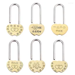 Party Decoration 70mm Love Lock Tourist Attraction Wishing Concentric Wedding Cannot Be Opened Engraved Heart Jewellery