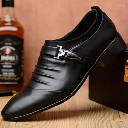Casual Shoes Men Dress 2024 Hollow Out Leather Wedding Black Business Oxford 37-48