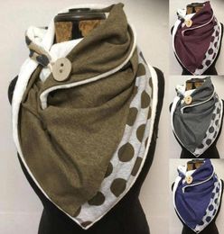 1pcs Women Winter Warm Thicken Oversized Large Scarf with Button Hook Solid Colour Ribbed Triangle Shawl Wrap Bib6980344